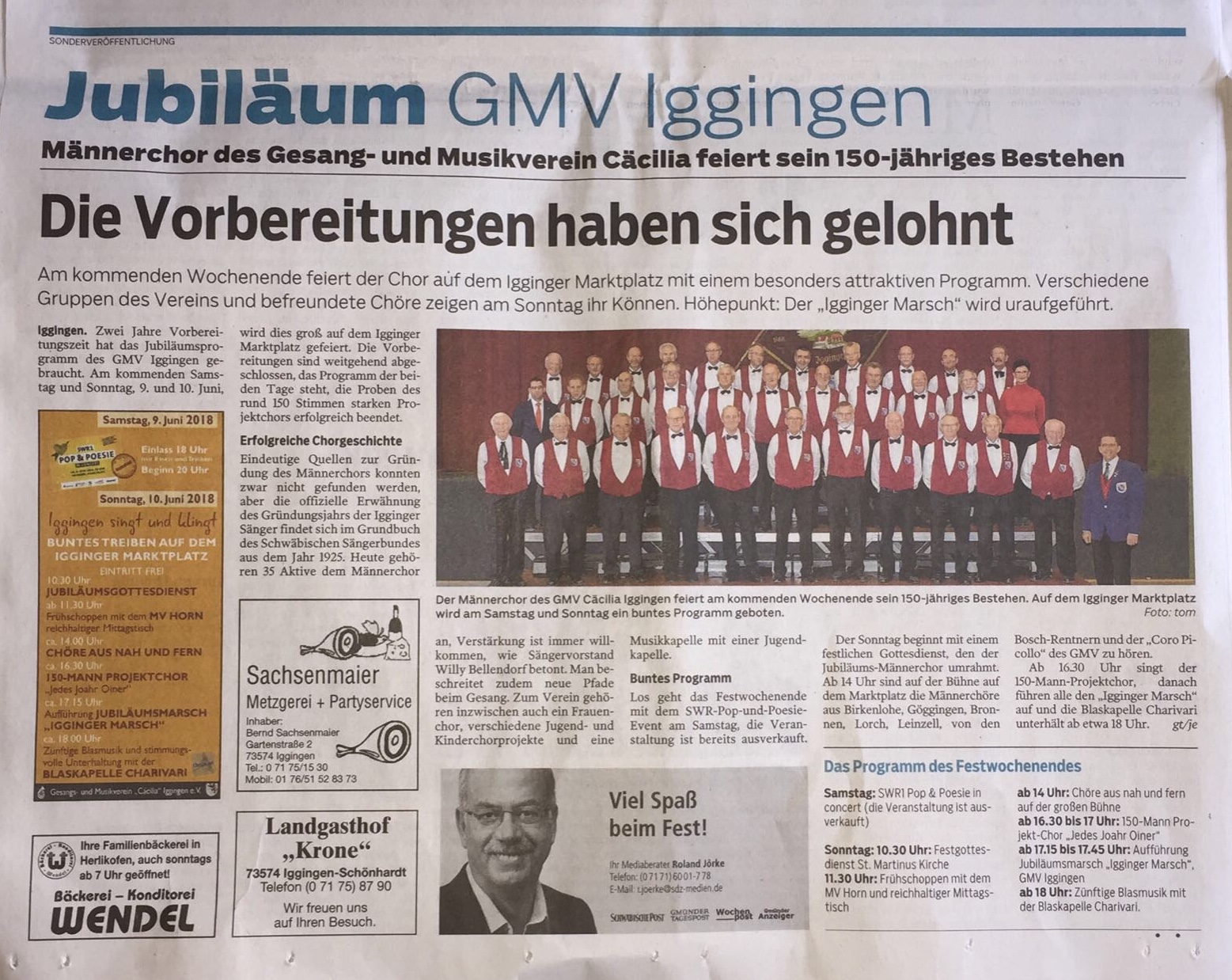 Sonderveröffentlichung Gmünder Tagespost 8.6.2018